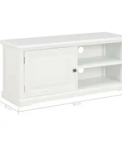 vidaXL TV Cabinet White 90x30x40 cm Wood