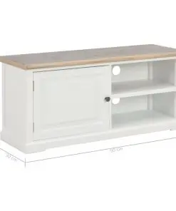 vidaXL TV Cabinet White 90x30x40 cm Wood