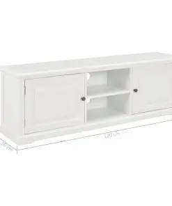vidaXL TV Cabinet White 120x30x40 cm Wood