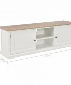 vidaXL TV Cabinet White 120x30x40 cm Wood