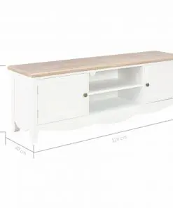 vidaXL TV Cabinet White 120x30x40 cm Wood