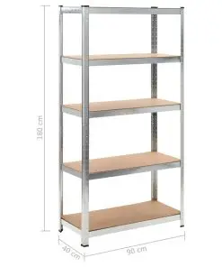 vidaXL Storage Shelves 2 pcs 90x40x180 cm MDF
