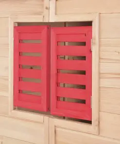 vidaXL Kids Play House Fir Wood Red