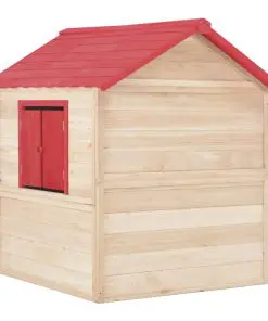 vidaXL Kids Play House Fir wood Red
