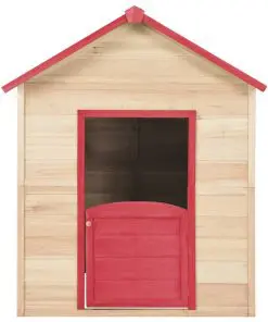 vidaXL Kids Play House Fir wood Red