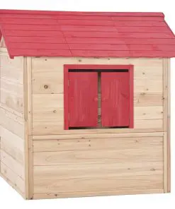 vidaXL Kids Play House Fir wood Red