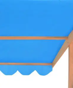 vidaXL Sandbox with Adjustable Roof Fir Wood Blue UV50