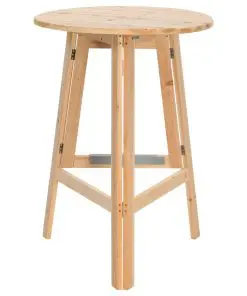 vidaXL Foldable Bar Table 78 cm Fir Wood