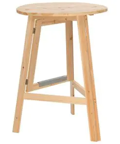 vidaXL Foldable Bar Table 78 cm Fir Wood