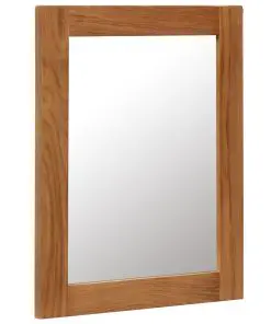 vidaXL Mirror 40×50 cm Solid Oak Wood