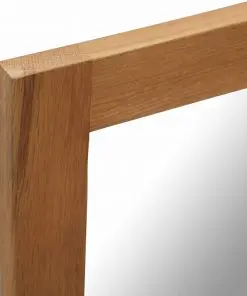 vidaXL Mirror 40×50 cm Solid Oak Wood
