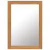 vidaXL Mirror 50×70 cm Solid Oak Wood