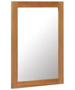 vidaXL Mirror 50×70 cm Solid Oak Wood