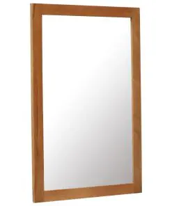 vidaXL Mirror 60×90 cm Solid Oak Wood