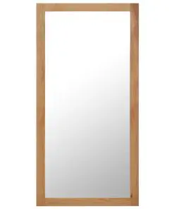 vidaXL Mirror 60×120 cm Solid Oak Wood