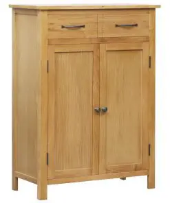 vidaXL Shoe Cabinet 76x37x105 cm Solid Oak Wood