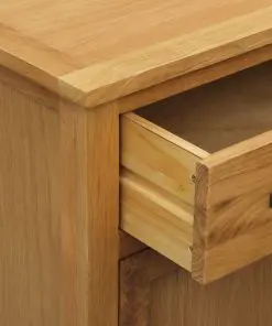 vidaXL Shoe Cabinet 76x37x105 cm Solid Oak Wood