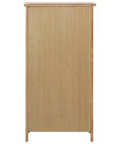 vidaXL Shoe Cabinet 76x37x105 cm Solid Oak Wood