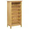 vidaXL Wine Cabinet 56x32x110 cm Solid Oak Wood