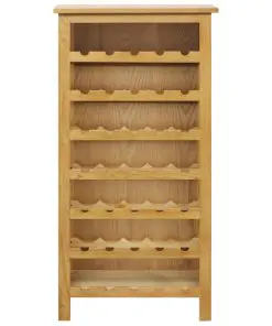 vidaXL Wine Cabinet 56x32x110 cm Solid Oak Wood
