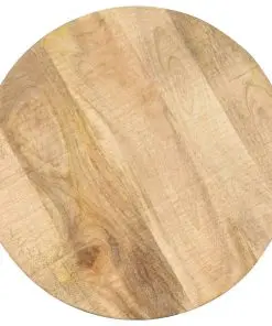 vidaXL Side Table 45x(45-62) cm Solid Mango Wood and Cast Iron