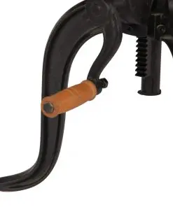 vidaXL Side Table 45x(45-62) cm Solid Mango Wood and Cast Iron