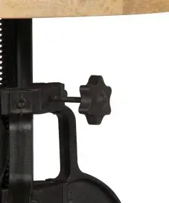 vidaXL Side Table 45x(45-62) cm Solid Mango Wood and Cast Iron