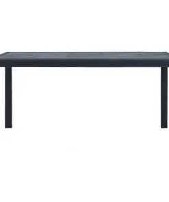 vidaXL Garden Table Anthracite 150x90x72 cm Plastic Rattan Look
