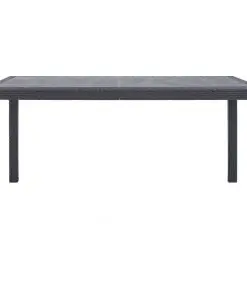 vidaXL Garden Table Brown 150x90x72 cm Plastic Rattan Look