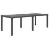 vidaXL Garden Table Brown 220x90x72 cm Plastic Rattan Look vidaXL Garden Table Brown 220x90x72 cm Plastic Rattan Look