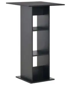 vidaXL Bar Table Black 60x60x110 cm