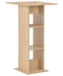 vidaXL Bar Table Oak 60x60x110 cm