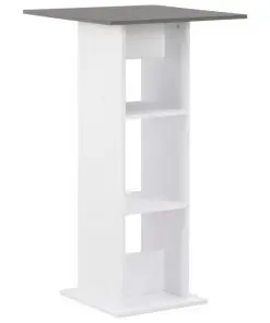 vidaXL Bar Table White 60x60x110 cm