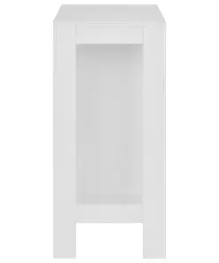 vidaXL Bar Table with Shelf White 110x50x103 cm