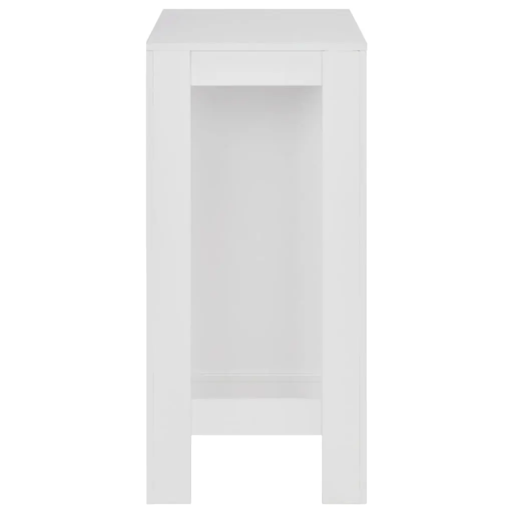 vidaXL Bar Table with Shelf White 110x50x103 cm