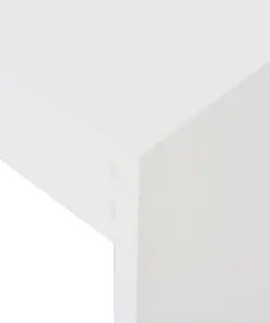 vidaXL Bar Table with Shelf White 110x50x103 cm
