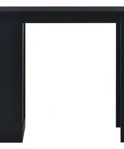 vidaXL Bar Table with Shelf Black 110x50x103 cm