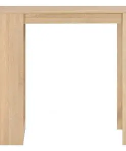 vidaXL Bar Table with Shelf Oak 110x50x103 cm