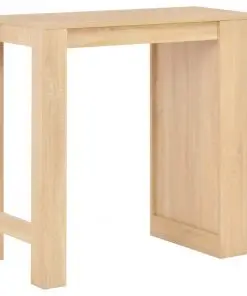 vidaXL Bar Table with Shelf Oak 110x50x103 cm