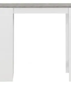 vidaXL Bar Table with Shelf White 110x50x103 cm