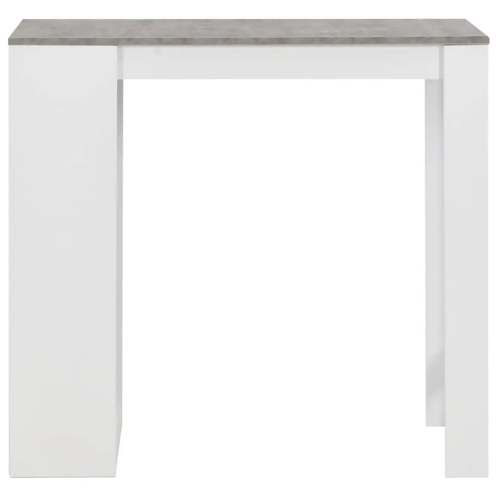 vidaXL Bar Table with Shelf White 110x50x103 cm