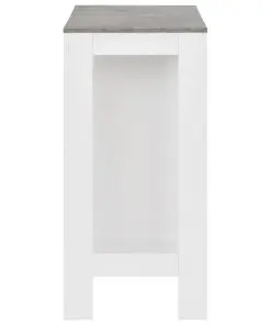 vidaXL Bar Table with Shelf White 110x50x103 cm