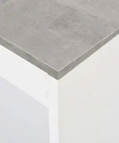 vidaXL Bar Table with Shelf White 110x50x103 cm