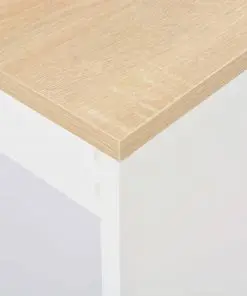 vidaXL Bar Table with Shelf White 110x50x103 cm
