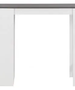 vidaXL Bar Table with Shelf White 110x50x103 cm