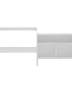 vidaXL Bar Table with 2 Table Tops White 130x40x120 cm