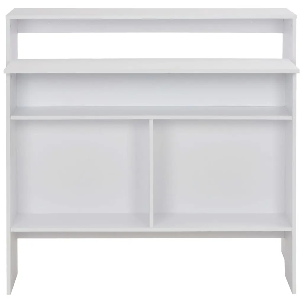 vidaXL Bar Table with 2 Table Tops White 130x40x120 cm