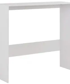 vidaXL Bar Table with 2 Table Tops White 130x40x120 cm