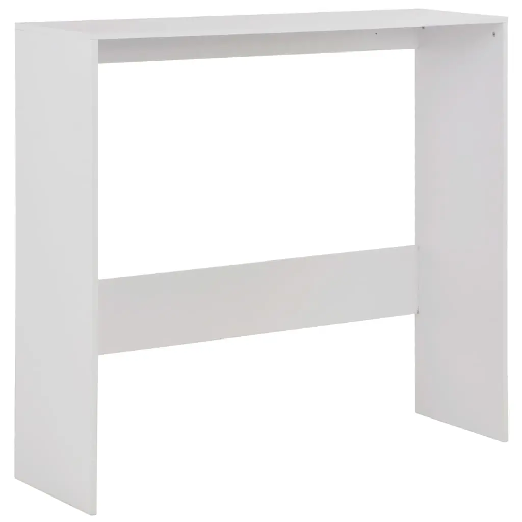 vidaXL Bar Table with 2 Table Tops White 130x40x120 cm