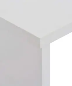 vidaXL Bar Table with 2 Table Tops White 130x40x120 cm